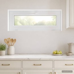VidaXL Biała wewnętrzna kolor okna piwnicznego RISOR 105 x 40 cm