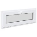 VidaXL Biała wewnętrzna kolor okna piwnicznego RISOR 105 x 40 cm