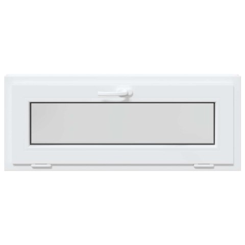 VidaXL Biała wewnętrzna kolor okna piwnicznego RISOR 105 x 40 cm