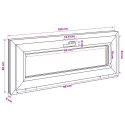 VidaXL Biała wewnętrzna kolor okna piwnicznego RISOR 105 x 40 cm