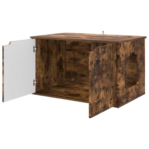 VidaXL Koty Dom Dąb wędzony 85 x 55 x 50,5 cm Drewno inżynieryjne