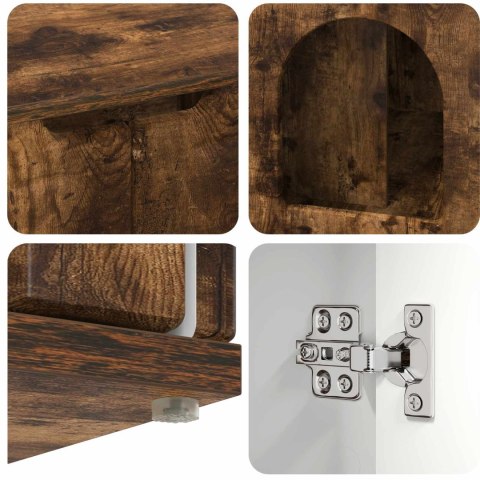 VidaXL Koty Dom Dąb wędzony 85 x 55 x 50,5 cm Drewno inżynieryjne
