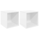 VidaXL Pudełko na albumy winylowe 2 szt. Biały 37 x 36,5 x 38 cm