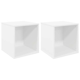 VidaXL Pudełko na albumy winylowe 2 szt. Biały 37 x 36,5 x 38 cm