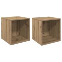 VidaXL Pudełko na albumy winylowe 2 szt. Dąb artisan 37 x 36,5 x 38 cm
