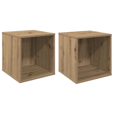 VidaXL Pudełko na albumy winylowe 2 szt. Dąb artisan 37 x 36,5 x 38 cm