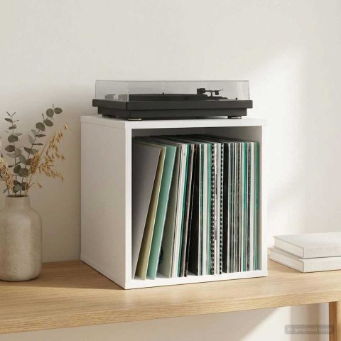 PUDEŁKO NA ALBUMY WINYLOWE BIAŁY 37 X 36,5 X 38 CM
