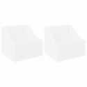 VidaXL Pudełko na płyty LP 2 szt. Biały 37 x 33 x 32 cm