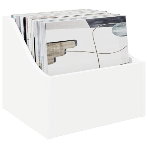 VidaXL Pudełko na płyty LP 2 szt. Biały 37 x 33 x 32 cm