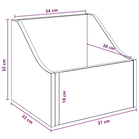 VidaXL Pudełko na płyty LP 2 szt. Biały 37 x 33 x 32 cm