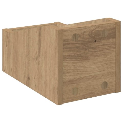 VidaXL Pudełko na płyty LP 2 szt. Dąb artisan 18 x 32 x 18 cm