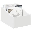 VidaXL Pudełko na płyty LP Biały 23 x 33 x 16 cm Drewno inżynieryjne