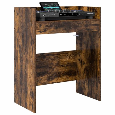 STÓŁ DJ-SKI DĄB WĘDZONY 62 X 45 X 102 CM DREWNO INŻYNIERYJNE