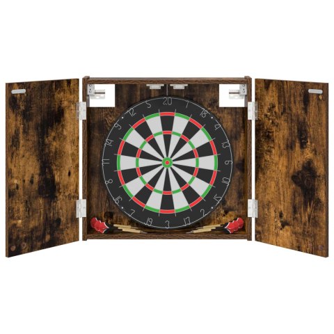 VidaXL Szafka na tarczę do rzutków Dąb wędzony 56 x 12 x 53,5 cm