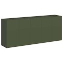 VidaXL Donica, oliwkowa, 200x40x80 cm, stal walcowana na zimno