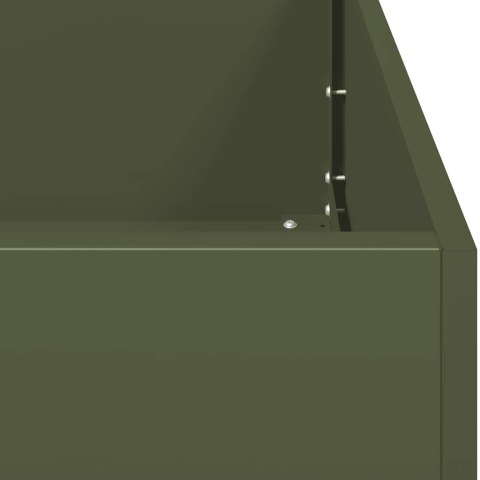 VidaXL Donica, oliwkowa, 200x40x80 cm, stal walcowana na zimno
