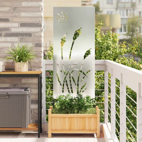 VidaXL Ekran zapewniający prywatność w ogrodzie Srebrny 50 x 140 cm