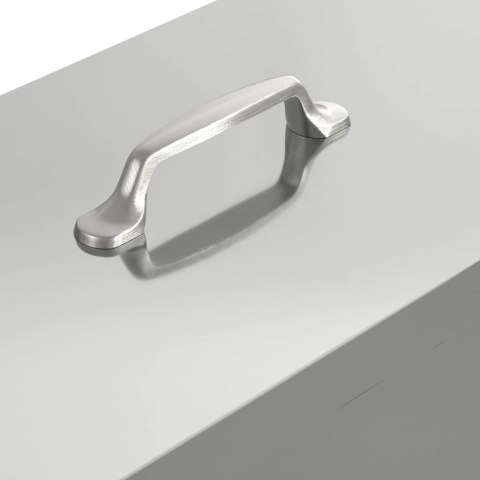 VidaXL Karmnik dla kur Srebrny 42 x 20,5 x 33 cm 15 kg