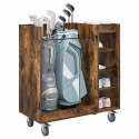 VidaXL Szafka golfowa z kołem Gładki Dąb wędzony 90 x 45 x 98 cm