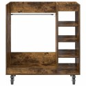 VidaXL Szafka golfowa z kołem Gładki Dąb wędzony 90 x 45 x 98 cm