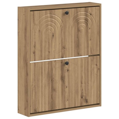 VidaXL Wisząca szafka na buty ALKMAAR 71 x 17 x 86 cm Dąb artisan