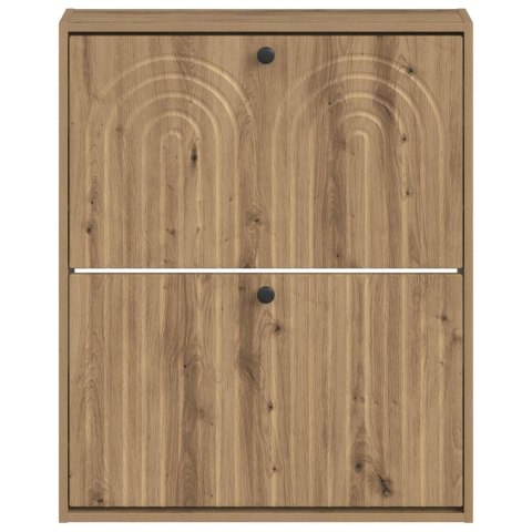 VidaXL Wisząca szafka na buty ALKMAAR 71 x 17 x 86 cm Dąb artisan