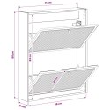VidaXL Wisząca szafka na buty ALKMAAR 71 x 17 x 86 cm Dąb artisan