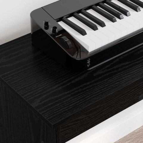 VidaXL Stojak na keyboard Czarny Dąb 100 x 32 x 64 cm