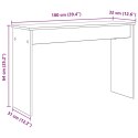 VidaXL Stojak na keyboard Czarny Dąb 100 x 32 x 64 cm