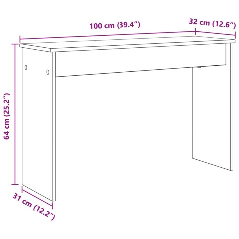 VidaXL Stojak na keyboard Dąb rzemieślniczy 100 x 32 x 64 cm