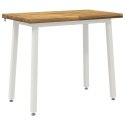 VidaXL 110 x 55 x 75 cm Lite Drewno Akacji Biały Prostokątny
