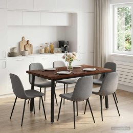 VidaXL 110 x 55 x 75 cm Lite Drewno Akacji Ciemnobrązowy i czarny