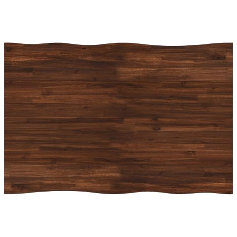 VidaXL 110 x 55 x 75 cm Lite Drewno Akacji Ciemnobrązowy i czarny