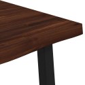 VidaXL 110 x 55 x 75 cm Lite Drewno Akacji Ciemnobrązowy i czarny