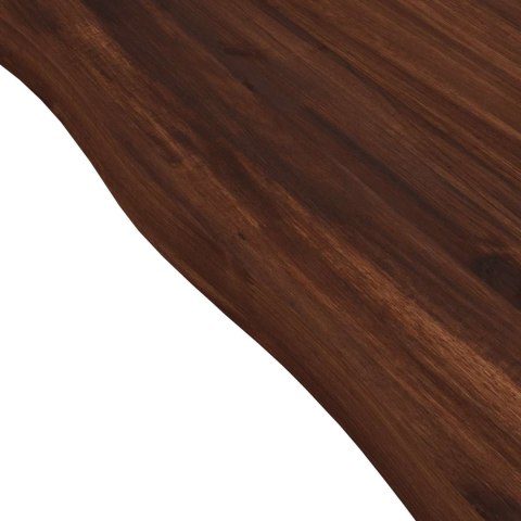 VidaXL 110 x 55 x 75 cm Lite Drewno Akacji Ciemnobrązowy i czarny