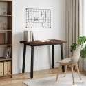 VidaXL 110 x 55 x 75 cm Lite Drewno Akacji Ciemnobrązowy i czarny