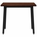 VidaXL 110 x 55 x 75 cm Lite Drewno Akacji Ciemnobrązowy i czarny