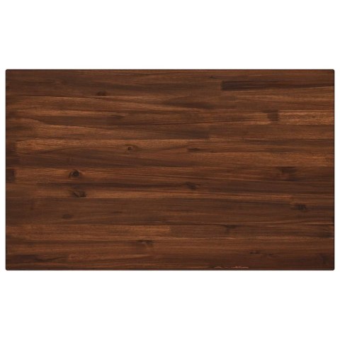 VidaXL 110 x 55 x 75 cm Lite Drewno Akacji Ciemnobrązowy i czarny