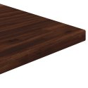 VidaXL 110 x 55 x 75 cm Lite Drewno Akacji Ciemnobrązowy i czarny