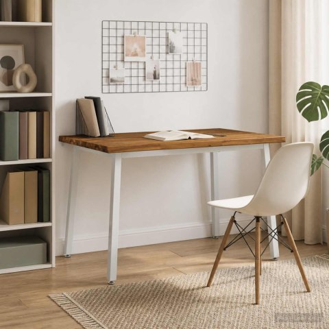 VidaXL 110 x 55 x 75 cm Lite Drewno Akacji Naturalne i białe