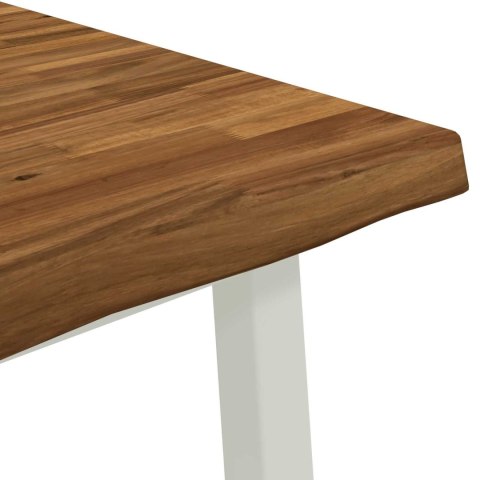 VidaXL 110 x 55 x 75 cm Lite Drewno Akacji Naturalne i białe