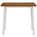 VidaXL 110 x 55 x 75 cm Lite Drewno Akacji Naturalne i białe