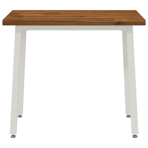 VidaXL 110 x 55 x 75 cm Lite Drewno Akacji Naturalne i białe