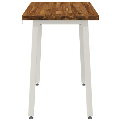 VidaXL 110 x 55 x 75 cm Lite Drewno Akacji Naturalne i białe