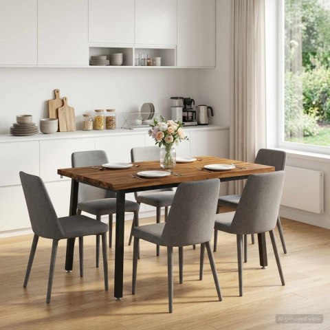 VidaXL 110 x 55 x 75 cm Lite Drewno Akacji Naturalny i czarny