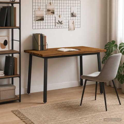 VidaXL 110 x 55 x 75 cm Lite Drewno Akacji Naturalny i czarny
