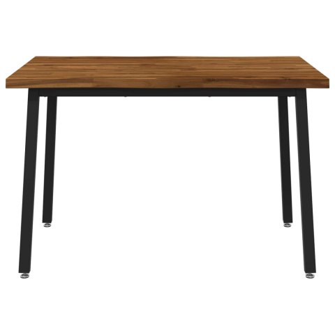 VidaXL 110 x 55 x 75 cm Lite Drewno Akacji Naturalny i czarny
