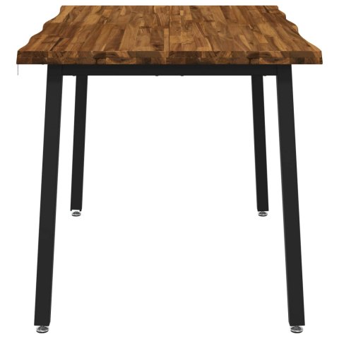 VidaXL 110 x 55 x 75 cm Lite Drewno Akacji Naturalny i czarny
