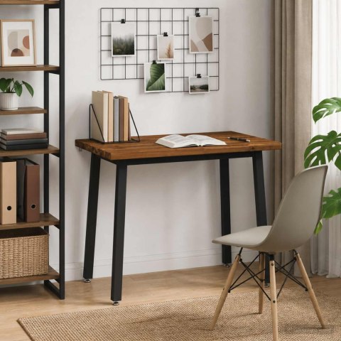VidaXL 110 x 55 x 75 cm Lite Drewno Akacji Naturalny i czarny