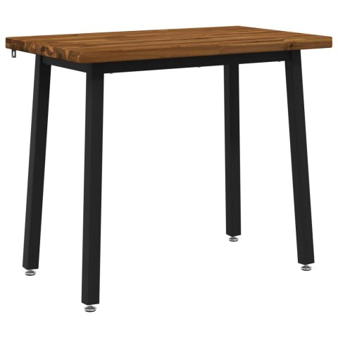 VidaXL 110 x 55 x 75 cm Lite Drewno Akacji Naturalny i czarny